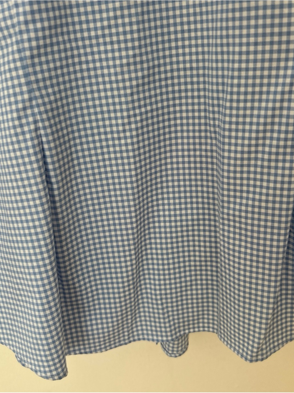 Lauren Ralph Lauren Blue Gingham Non-Iron Button Down Shirt 3/4 Sleeve Sz L - Picture 6 of 7